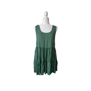 O’Neil Boho Green Tiered Tunic Tank Top